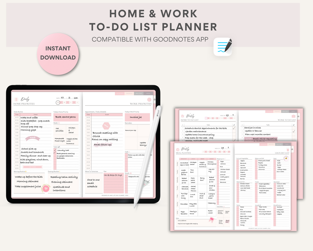 Home & Work To Do List Planner
