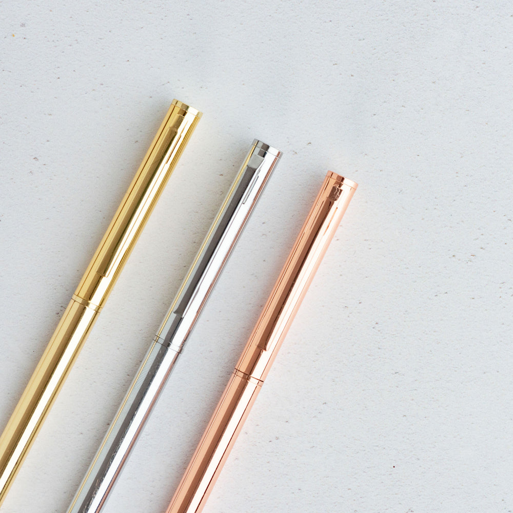 Ballpoint Pens in Gold, Rose Gold & Silver – Make Life Easy Planner