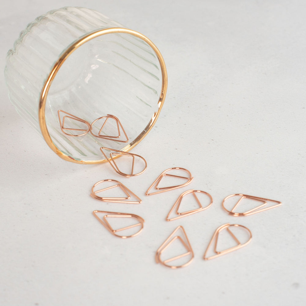 Rose gold Teardrop Paperclips